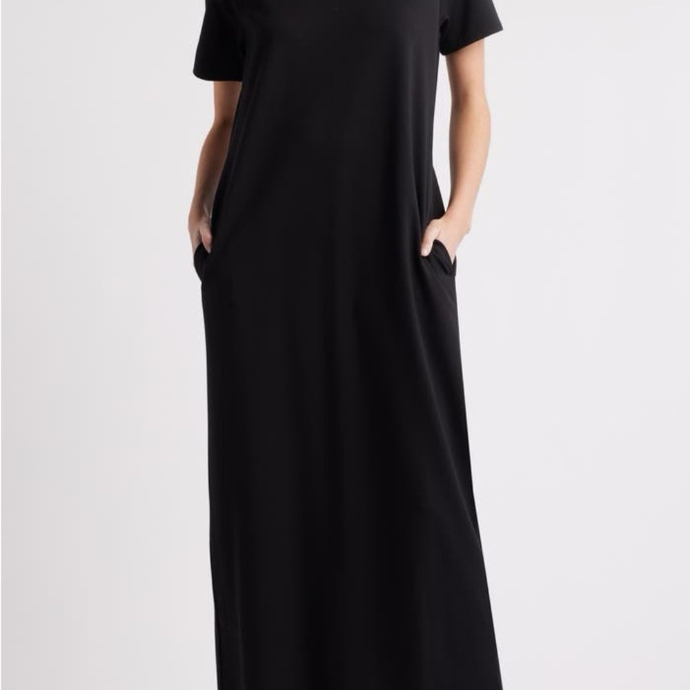Nordstrom Black T-Shirt Maxi Dress